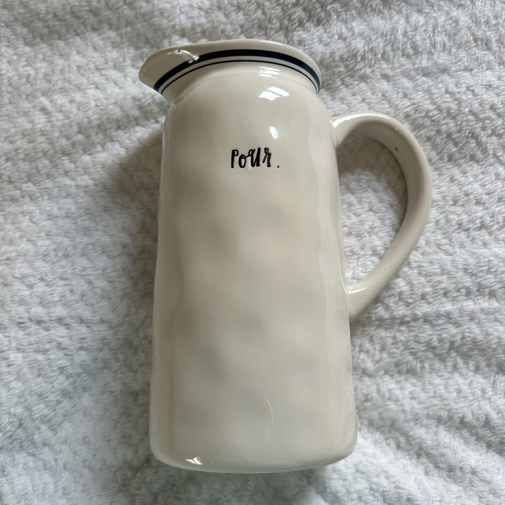 Rae Dunn Cream and Black Pitcher
